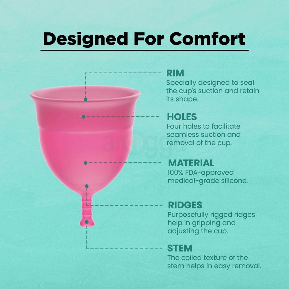Floren Reusable Menstrual Cup with Pouch for Women (Tiny Size)  