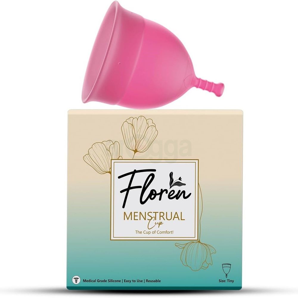 Floren Reusable Menstrual Cup with Pouch for Women (Tiny Size)  