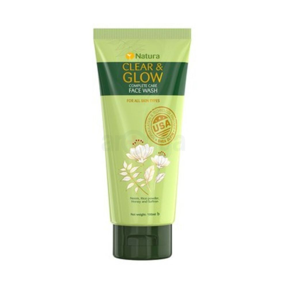 Natura Clear & Glow Complete Care Face Wash for All Skin Types 100ml  