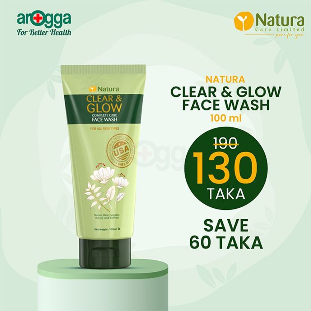 Natura Clear & Glow Complete Care Face Wash for All Skin Types 100ml  