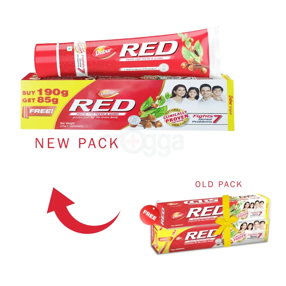 Buy Dabur Red Toothpaste 190g Get 85g Toothpaste free  