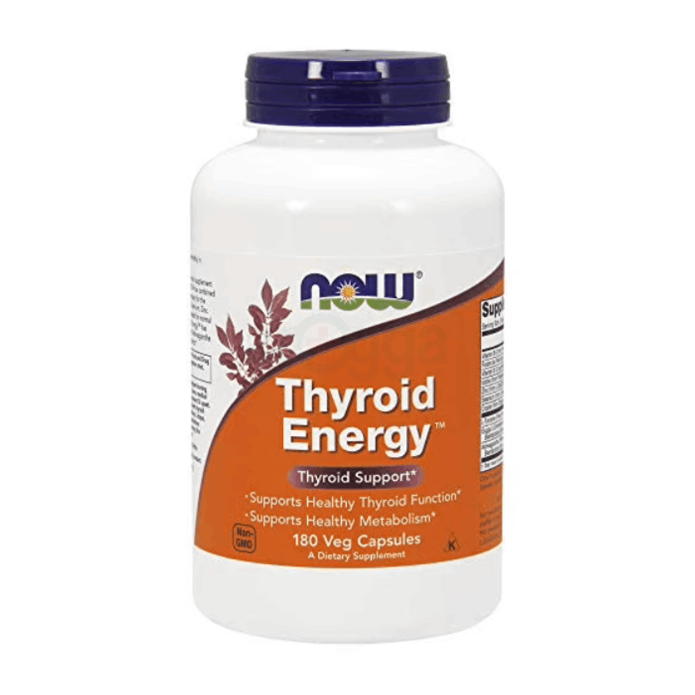 NOW Supplements, Thyroid Energy™, Iodine and Tyrosine plus Selenium, Zinc and Copper, Thyroid Support*, 180 Veg Capsules  