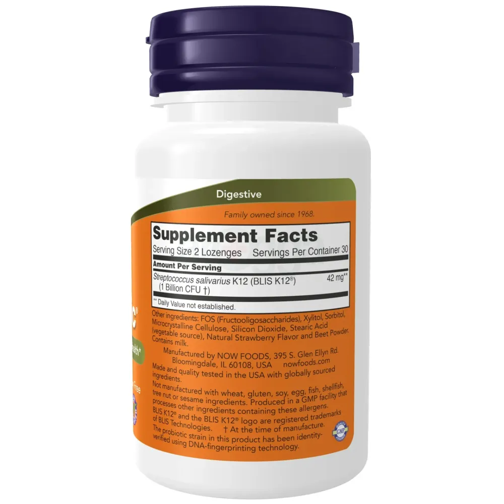 NOW Supplements, OralBiotic™, Developed for Adults & Children, Strain Verified, 60 Lozenges  