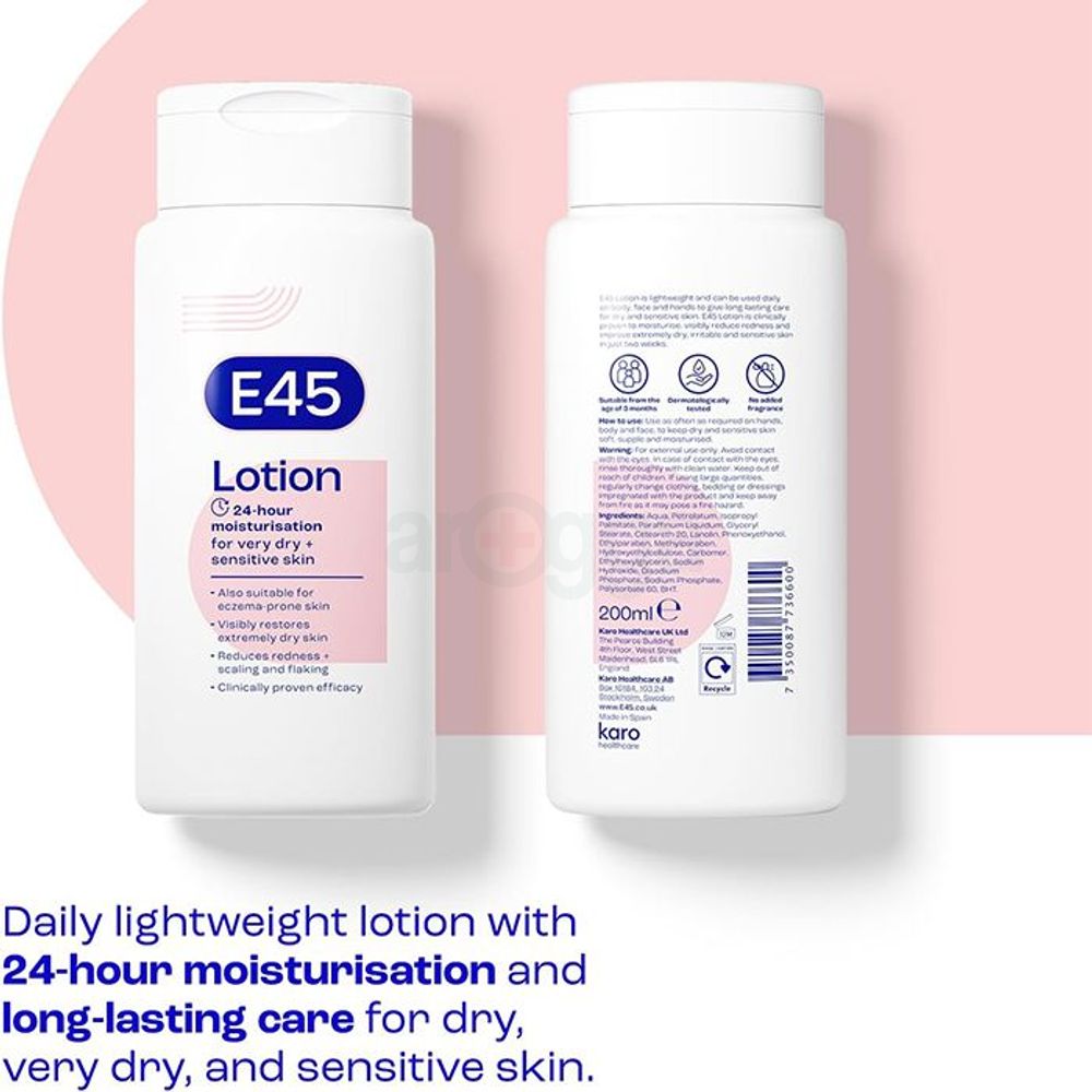 E45 24H Moisturising Lotion for Very Dry + Sensitive Skin  