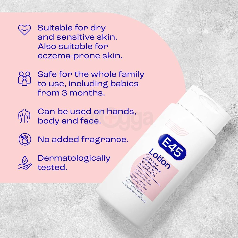 E45 24H Moisturising Lotion for Very Dry + Sensitive Skin  