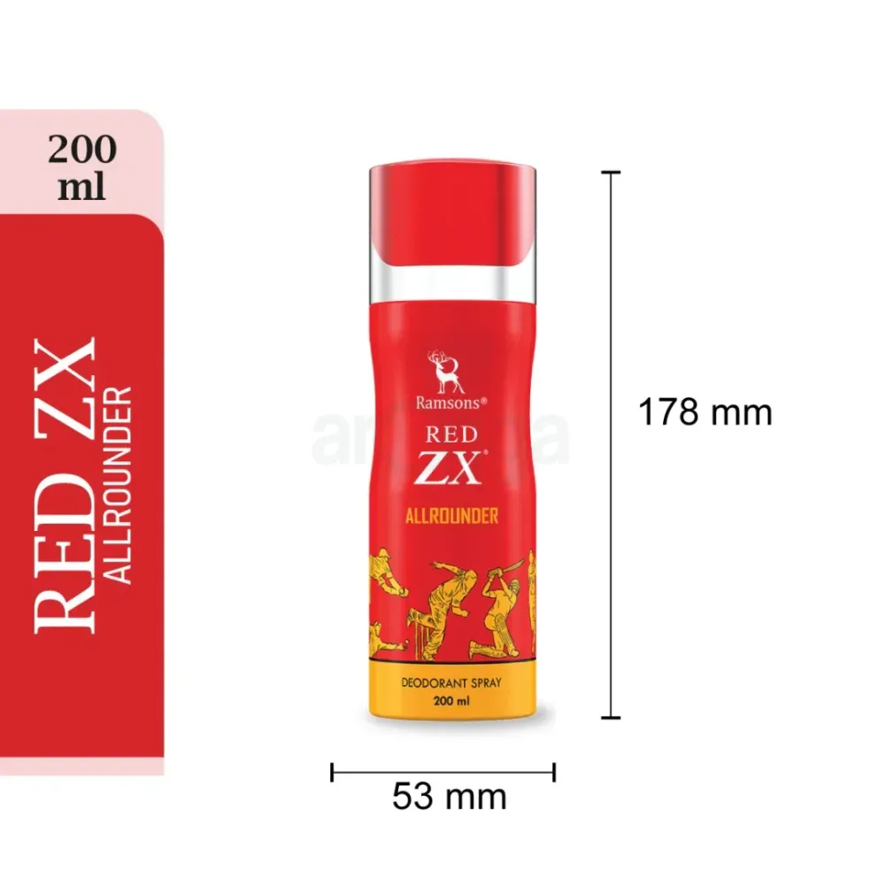 Ramsons Red ZX Allrounder Deodorant Body Sparay for Men & Women  