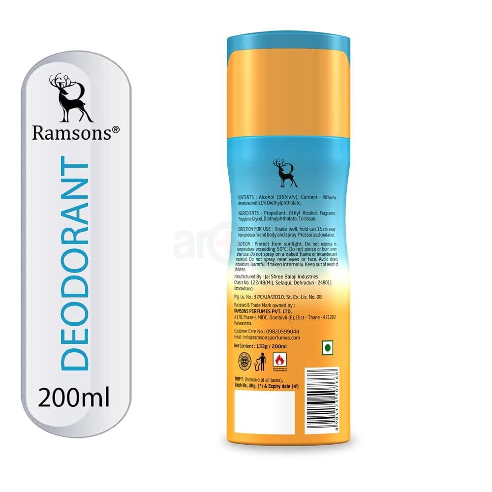 Ramsons Sandy Shore Deodorant Spary  for Men and Women  