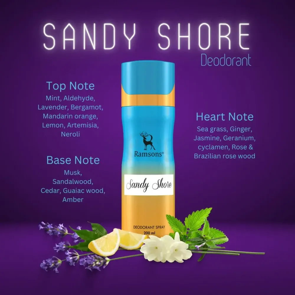 Ramsons Sandy Shore Deodorant Spary  for Men and Women  