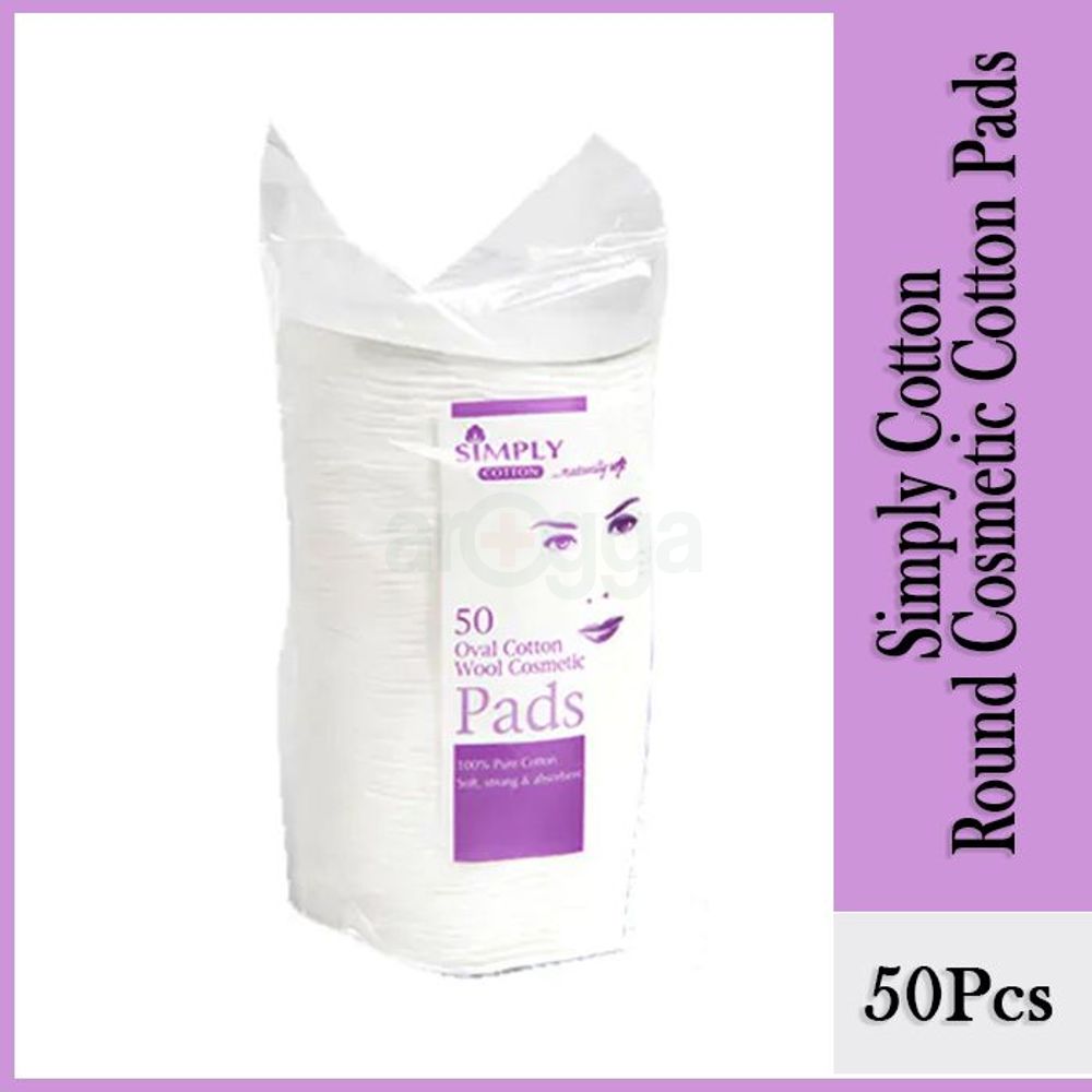 Simply Cotton Round Cosmetic Cotton Pads 50 pcs  