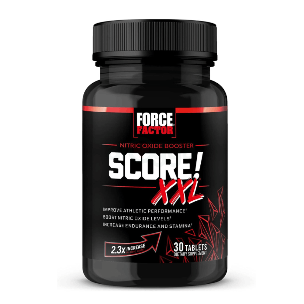 FORCE FACTOR Score! XXL Nitric Oxide Booster Supplement for Men with L-Citrulline, Black Maca, and Tribulus to Improve Athletic Performance 30 Tablets  