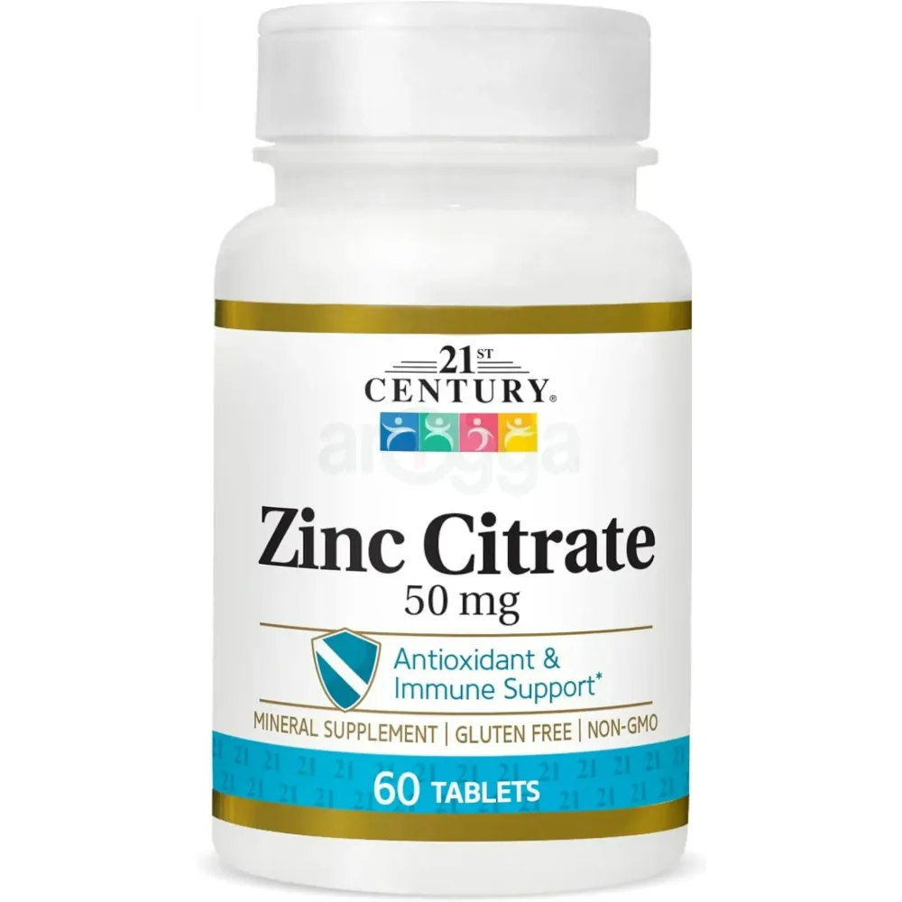 21st Century HealthCare Zinc Citrate Tablets 50mg, 60 Count  