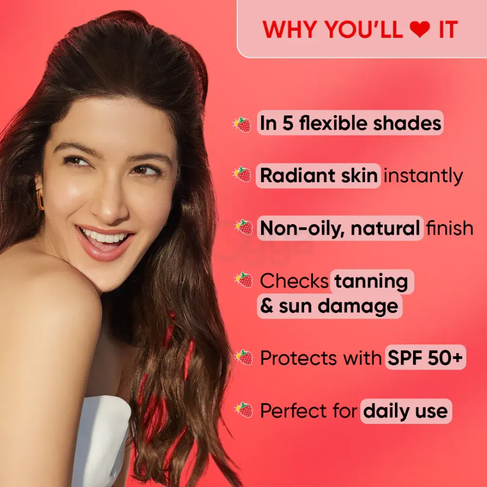 Dot & Key Strawberry Dew Tinted SPF 50+ PA++++  Sunscreen - 01 Porcelain  