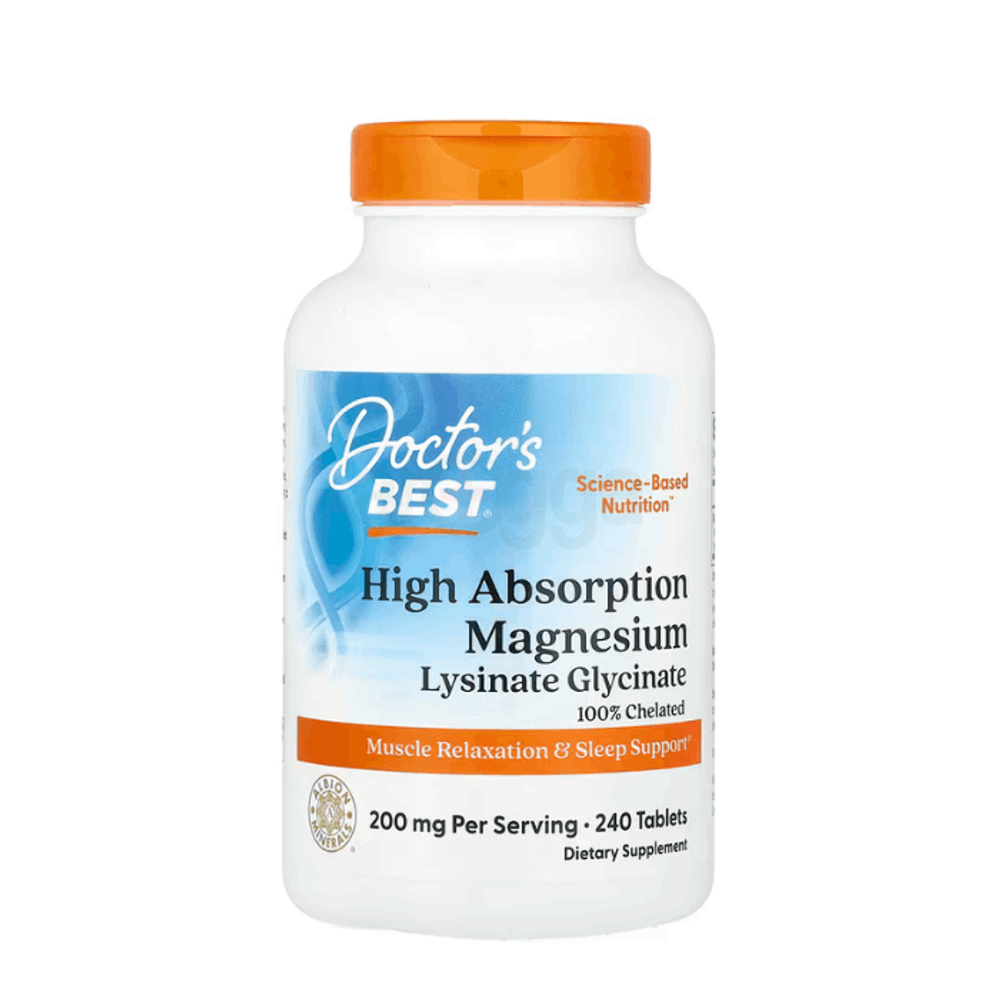 Doctor's Best, High Absorption Magnesium, 200 mg, 240 Tablets   