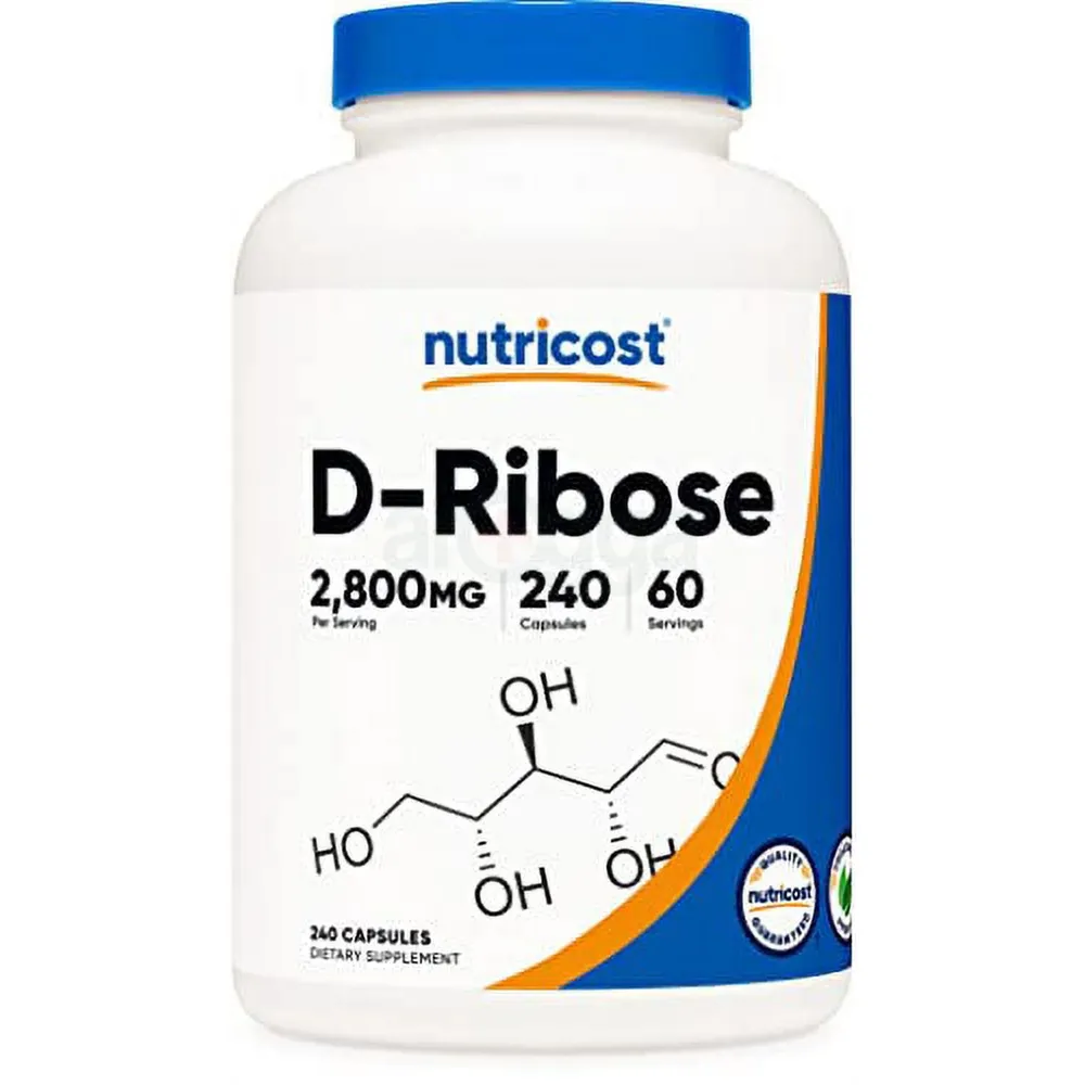 Nutricost D-Ribose 700mg (2800mg .. Per Serving), 240 Capsules .. - Vegetarian Friendly, Non-GMO  