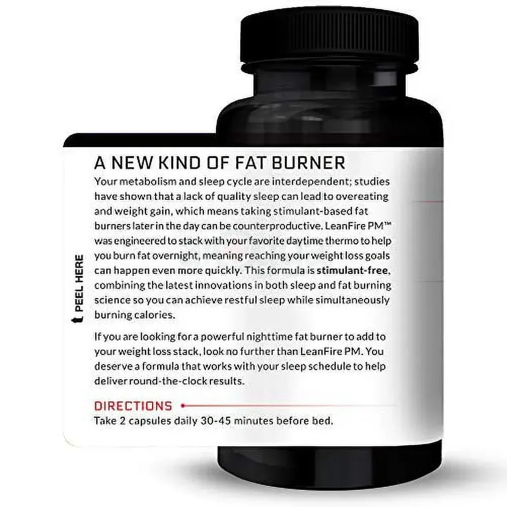 Force Factor Store LeanFire PM Weight Loss Pills for Women and Men, Fat Burner and Overnight Weight Loss Pills to Burn Fat, Boost Metabolism 60 Cap  