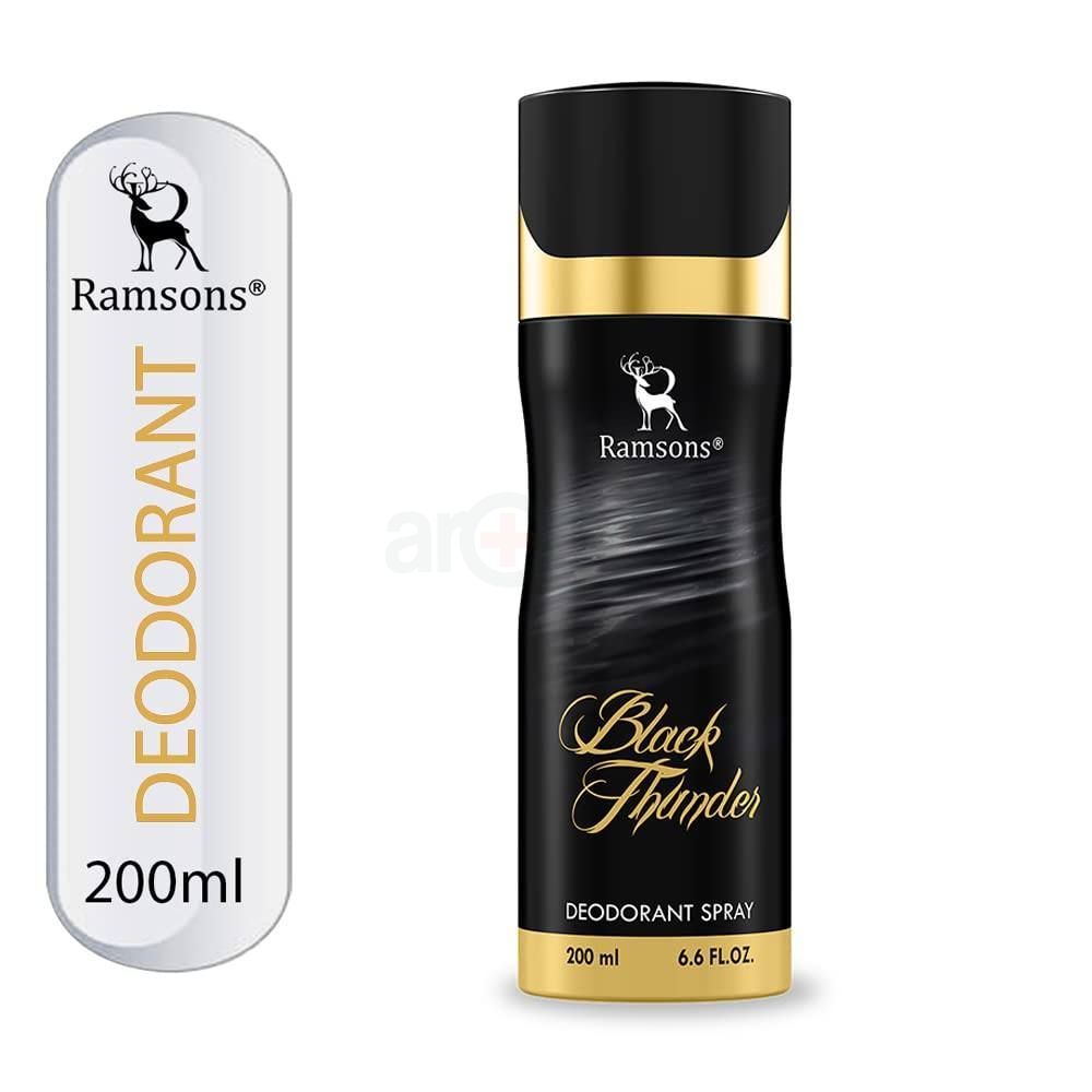 Ramsons Black Thunder Deodorant Body Spray for Men and Women  