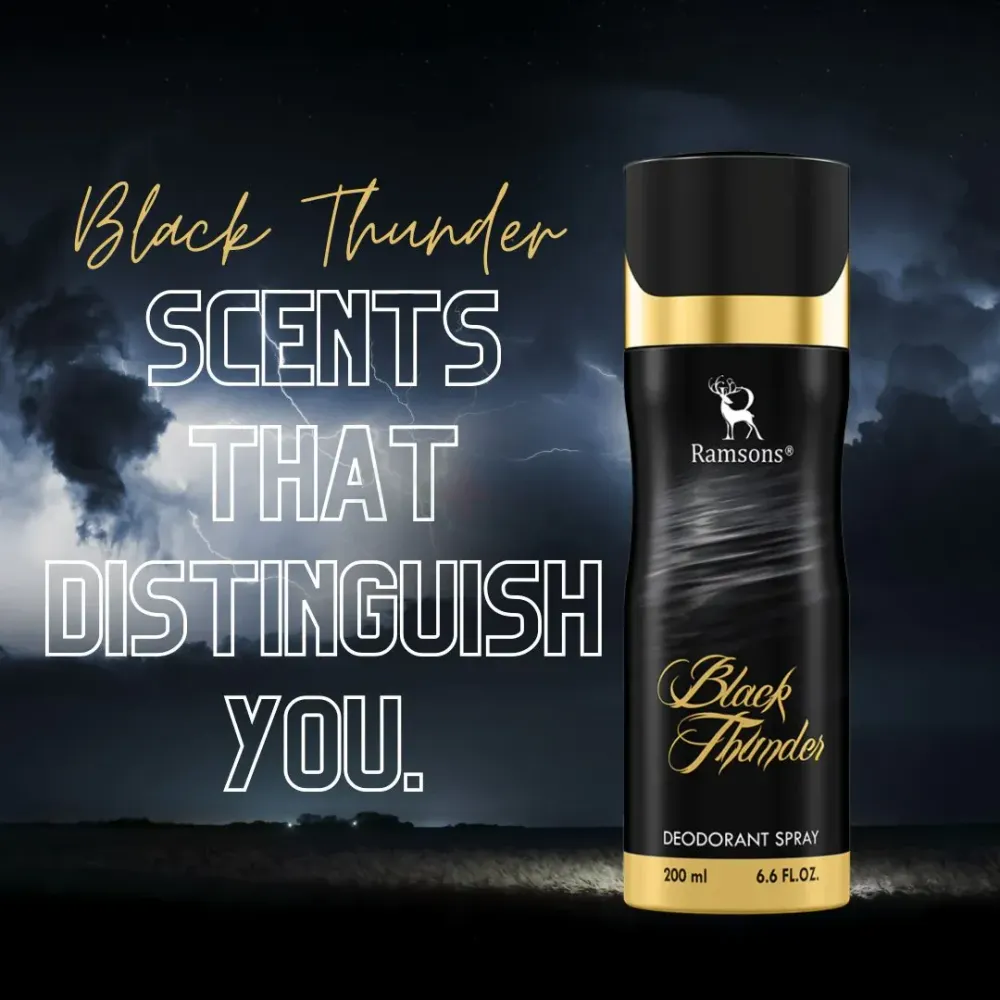 Ramsons Black Thunder Deodorant Body Spray for Men and Women  