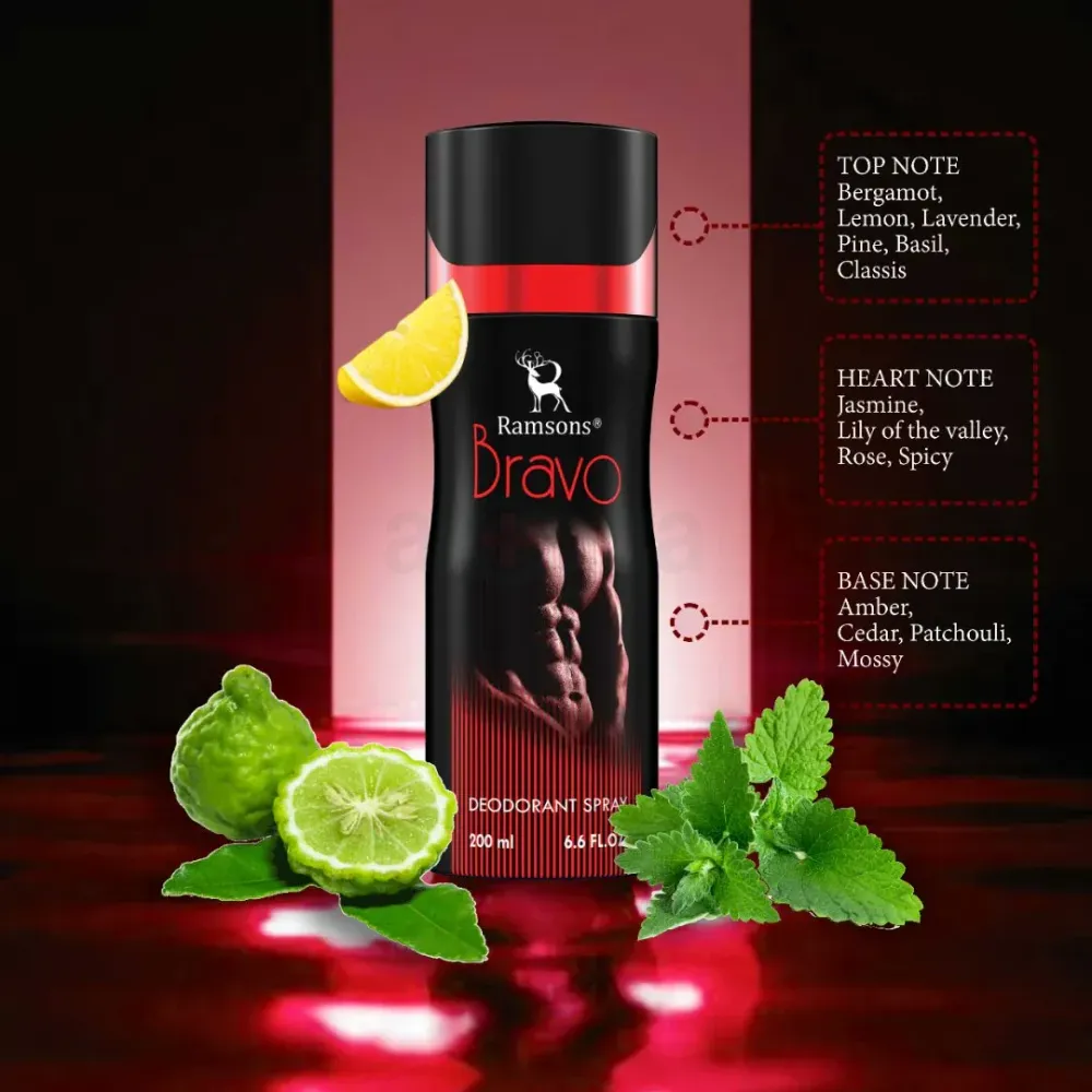 Ramsons Bravo Deodorant Body Spray for Men  