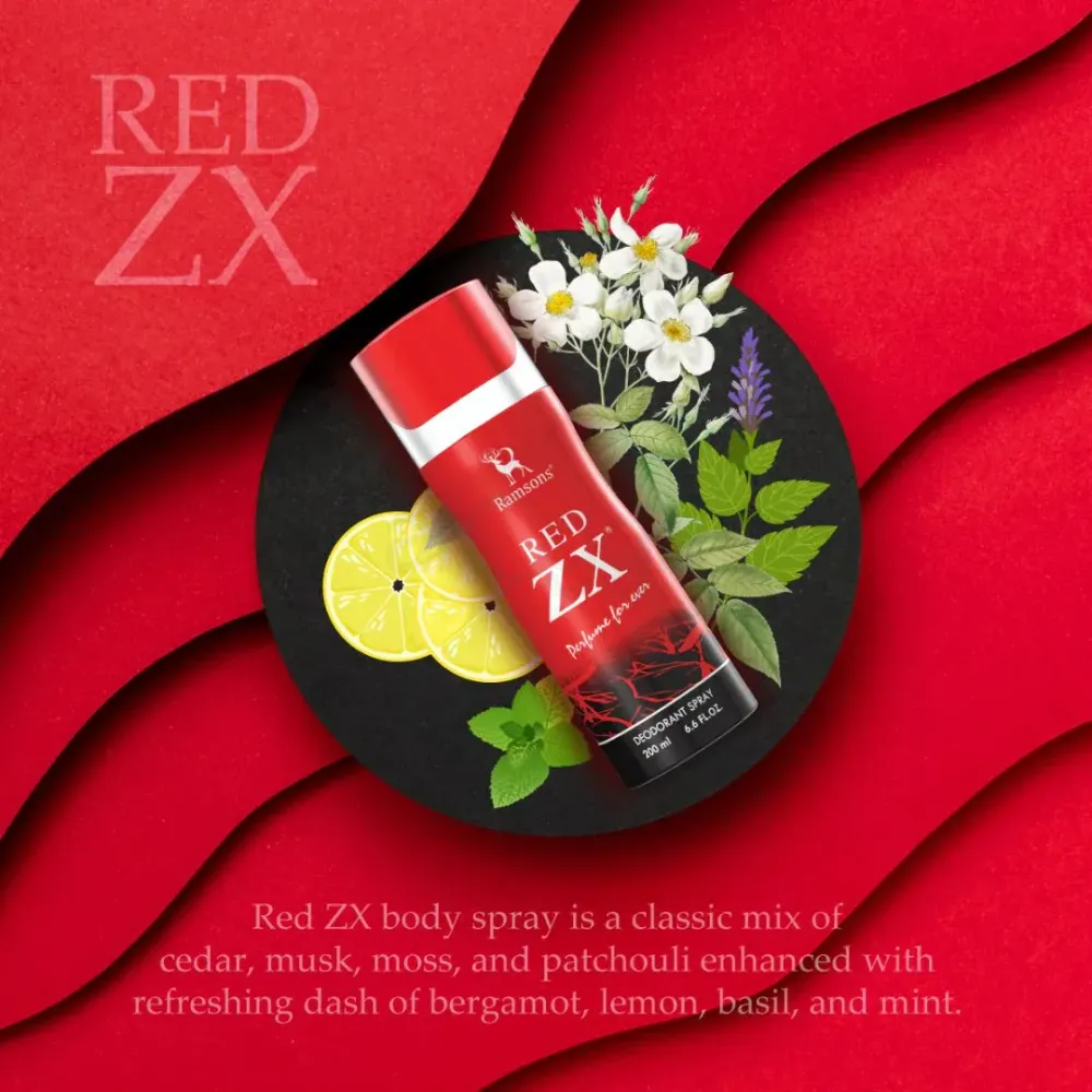 Ramsons Red ZX Perfume for Ever Deodorant Body Spray for Men & Women  
