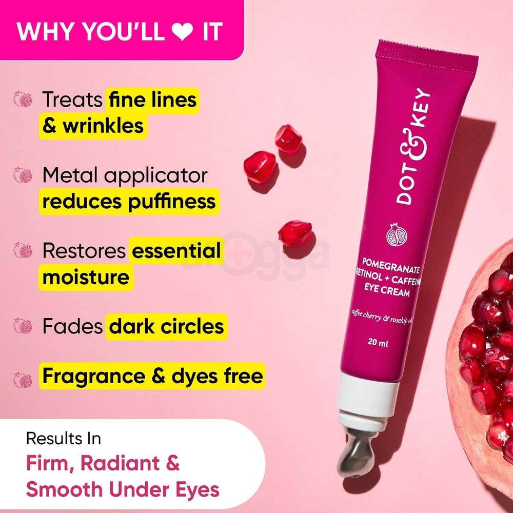 Dot and Key Pomegranate Youth Retinol + Caffeine Eye Cream with Coffee Cherry & Rosehip Oil  