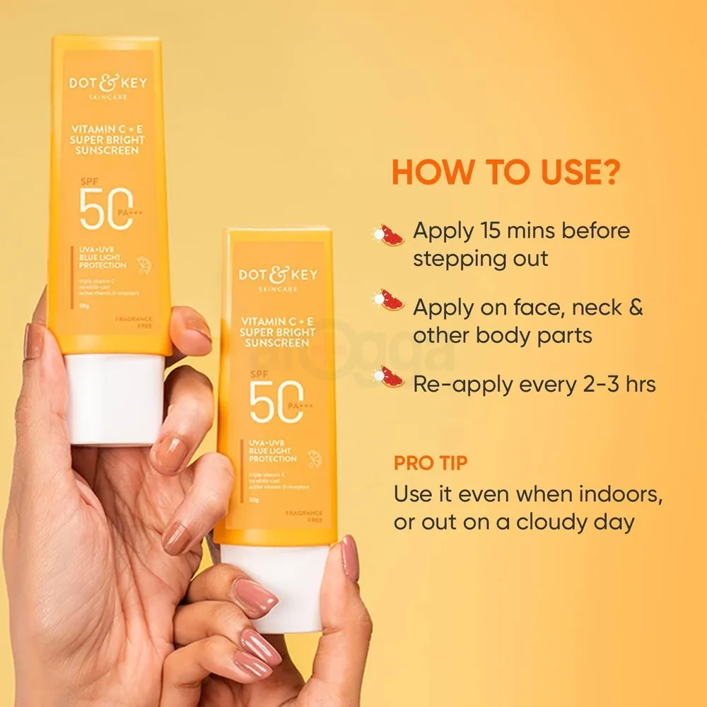 Dot and Key Vitamin C + E Super Bright Sunscreen with SPF 50+ PA++++  