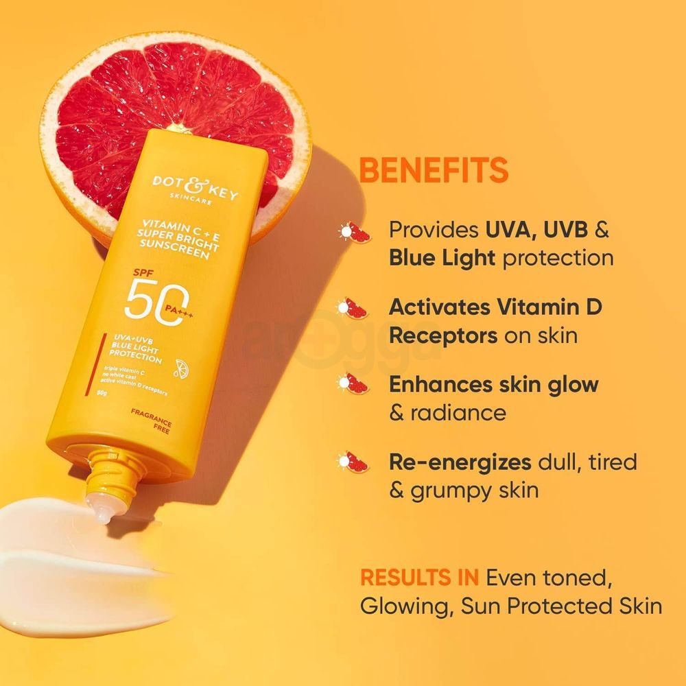 Dot and Key Vitamin C + E Super Bright Sunscreen with SPF 50+ PA++++  