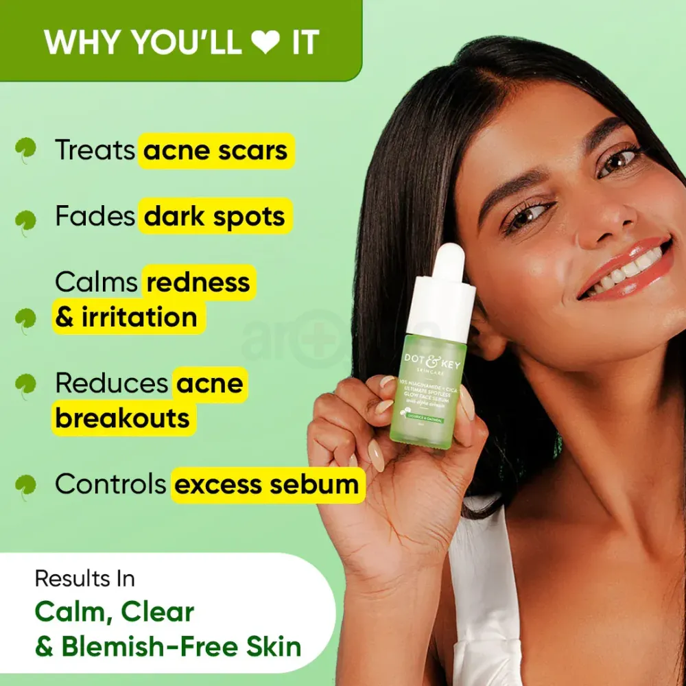 Dot and Key Cica + 10% Niacinamide Spot Reduction Face Serum with Alpha Arbutin  