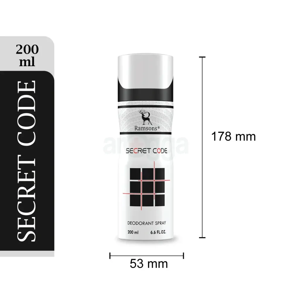 Ramsons Secret Code Deodorant Body Spray for Men Women Arogga