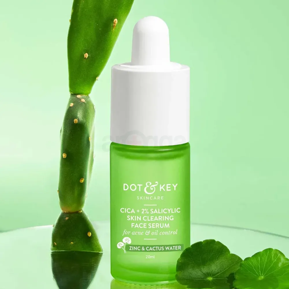 Dot and Key Cica + 2% Salicylic Acne and Oil Control Skin Clearing Face Serum with Zinc and Cactus Water  