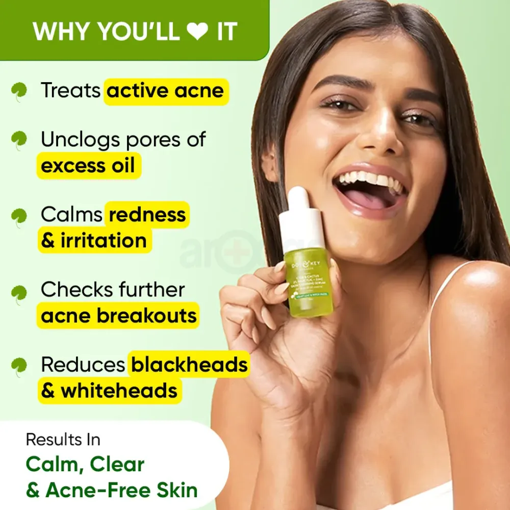 Dot and Key Cica + 2% Salicylic Acne and Oil Control Skin Clearing Face Serum with Zinc and Cactus Water  