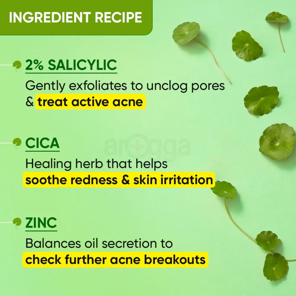 Dot and Key Cica + 2% Salicylic Acne and Oil Control Skin Clearing Face Serum with Zinc and Cactus Water  