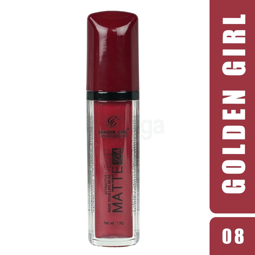 Golden Girl Studio Makeup Velvet Matte Attractive Lipstick (08)  