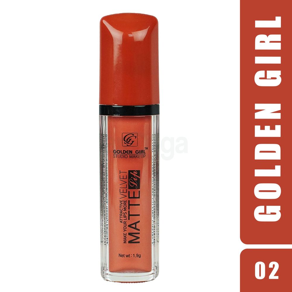 Golden Girl Studio Makeup Velvet Matte Attractive Lipstick (02)  