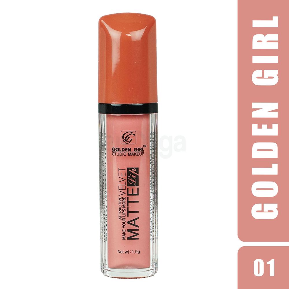 Golden Girl Studio Makeup Velvet Matte Attractive Lipstick (01)  