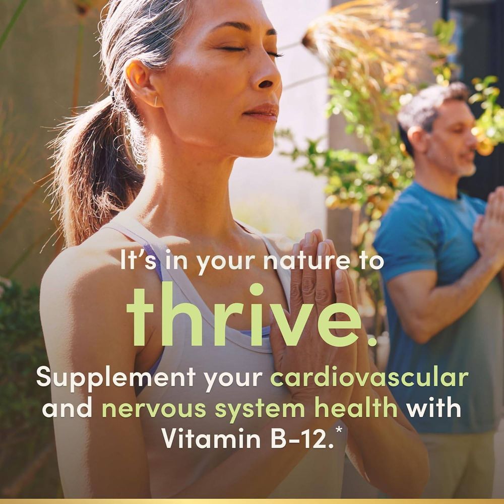 Nature's Bounty Vitamin B12 1000mcg, Supports Energy Metabolism and Nervous System Health, Vitamin Supplement, 100 Tablets  