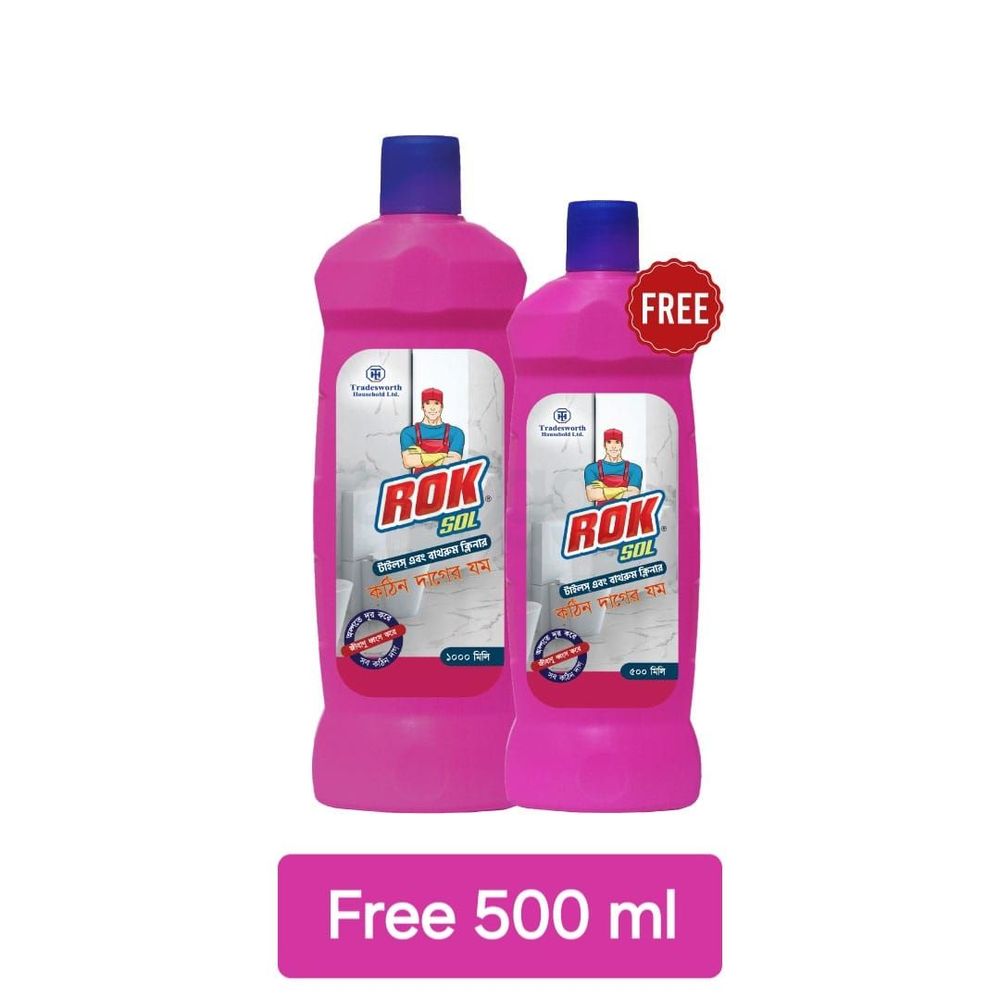 Rok Sol Toilet Cleaner 1L (Free 500ml)  