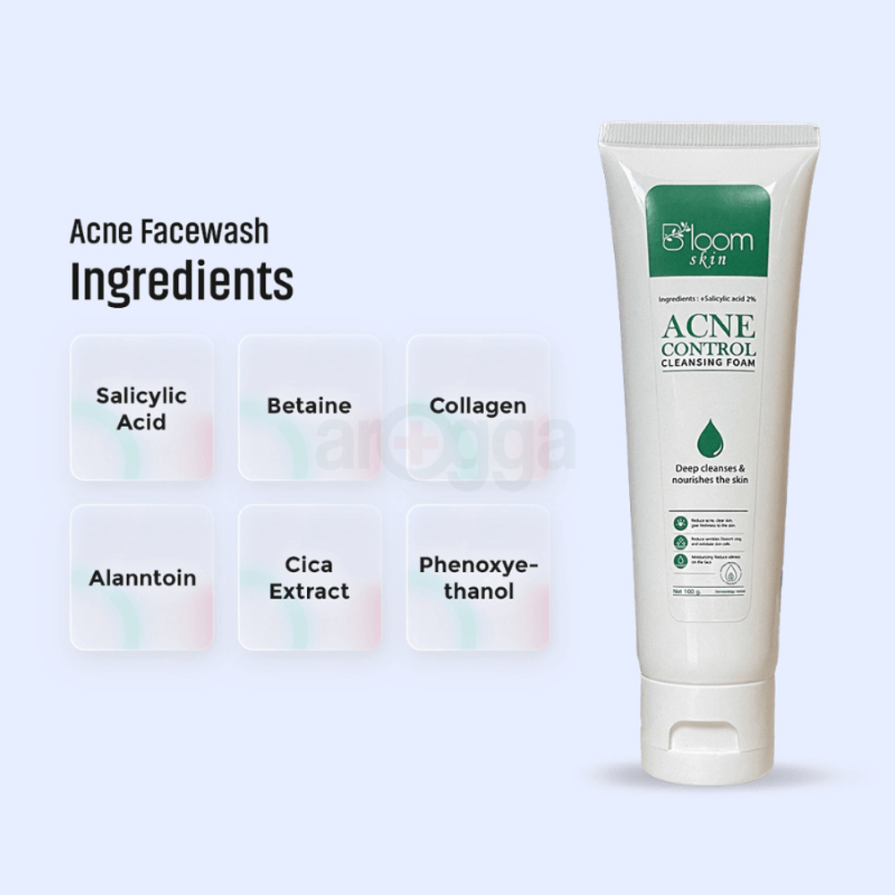 Bloom Skin Acne Control Cleansing Foam (Salicylic Acid 2%) 100gm  