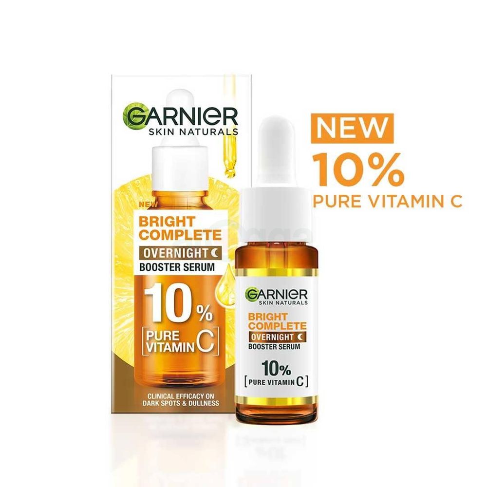 Garnier Skin Naturals Bright Complete Overnight Booster Serum 10% Vitamin C  
