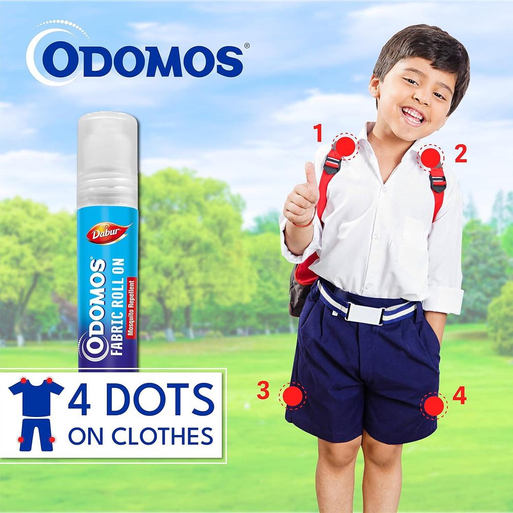 Odomos 100% Natural Fabric Roll On 8ml  