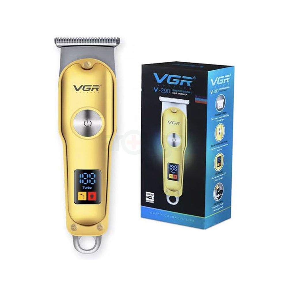 VGR V-290 Digital Display Professional Cordless Hair Clipper Trimmer for Men  