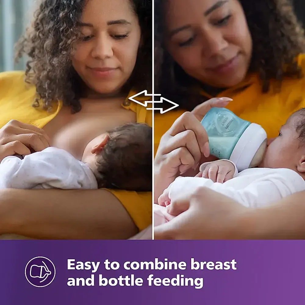 Philips Avent Natural Response Blue Baby Feeding Bottle (1+) - 260ml (Model: SCY903/21)  