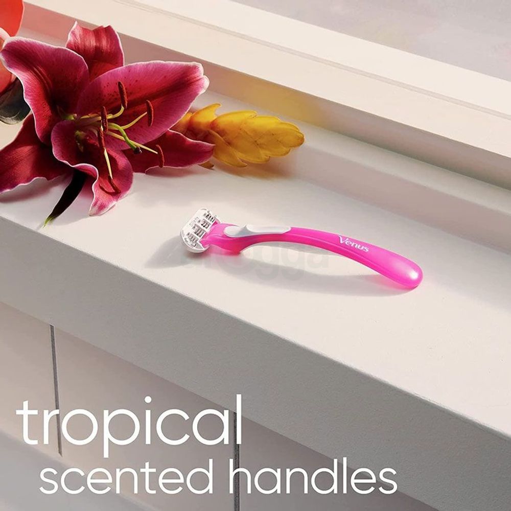 Gillette Venus Aloe Tropical 3Pcs Razor for Women (Multicolor)  