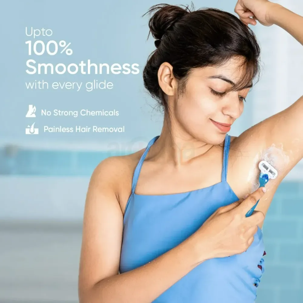 Gillette Venus Aloe Tropical 3Pcs Razor for Women (Multicolor)  