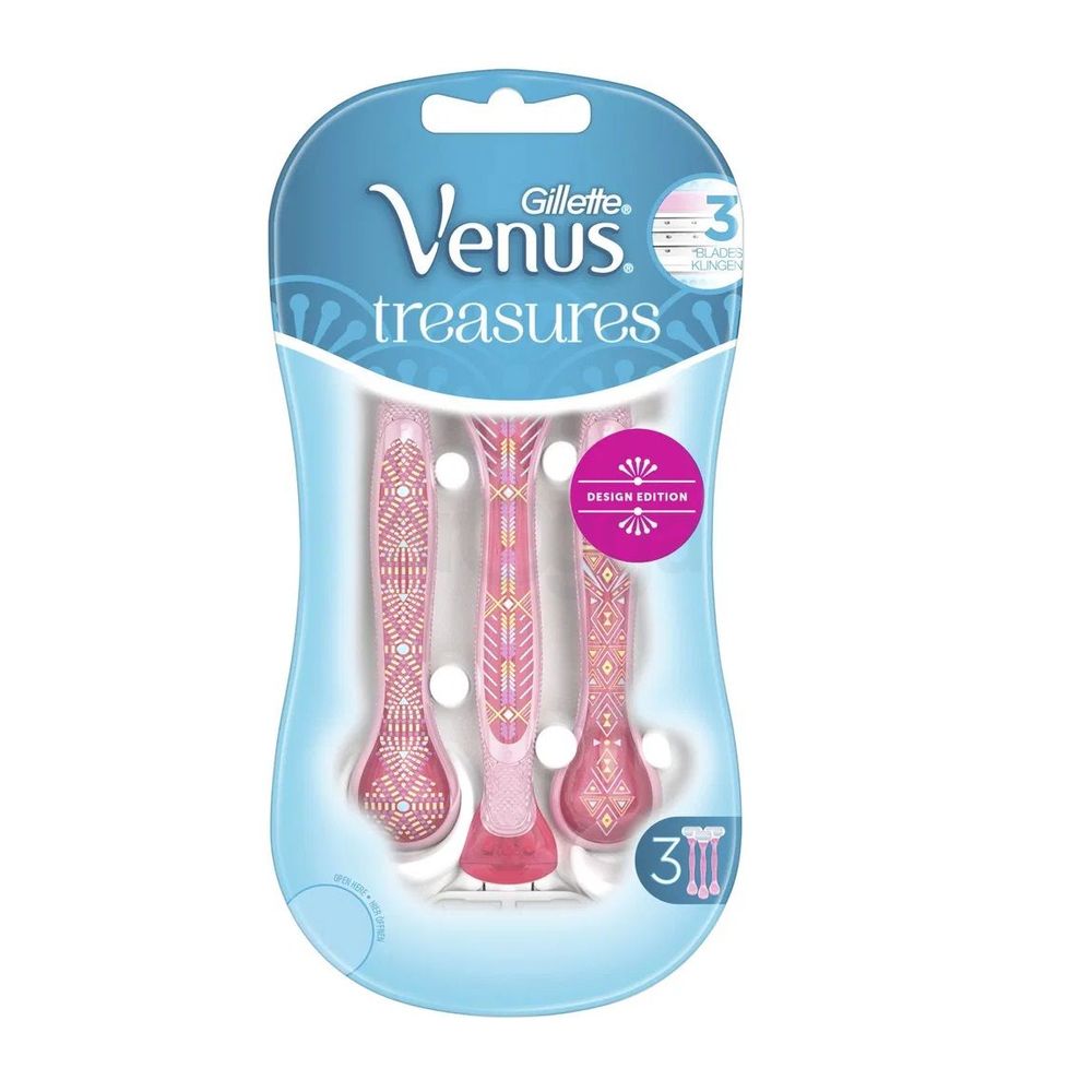 Gillete venus Aloe Treasures 3Pcs Razor for Women  