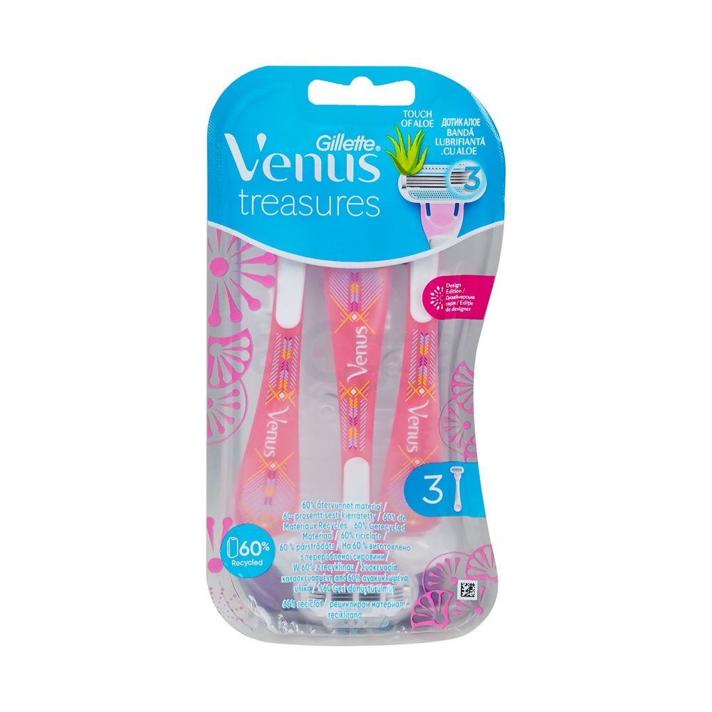 Gillete venus Aloe Treasures 3Pcs Razor for Women  