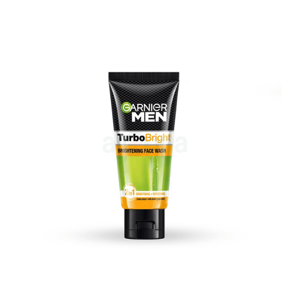 Garnier Men Turbo Bright Brightening Lemon Extract + Anti-Oxidant Grape Water Face Wash 50gm  