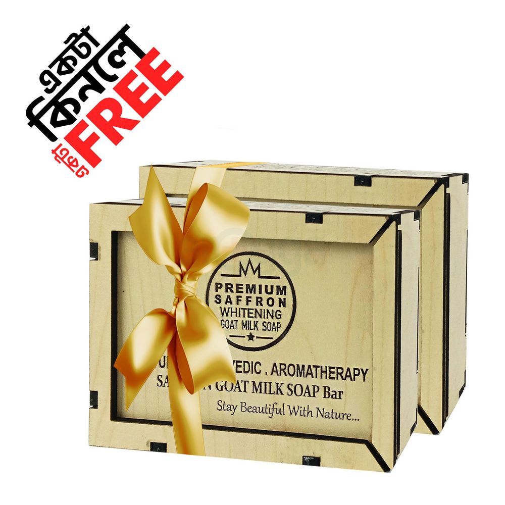 Premium Saffron Whitening Goat Milk Soap Home Made (Buy 1 Get 1 Free )  