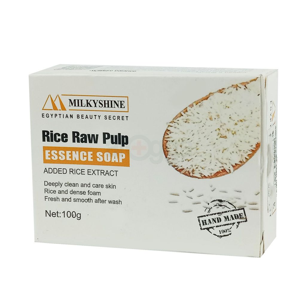Milkyshine Egyptian Beauty Secret Rice Raw Pulp Essence Soap 100gm  