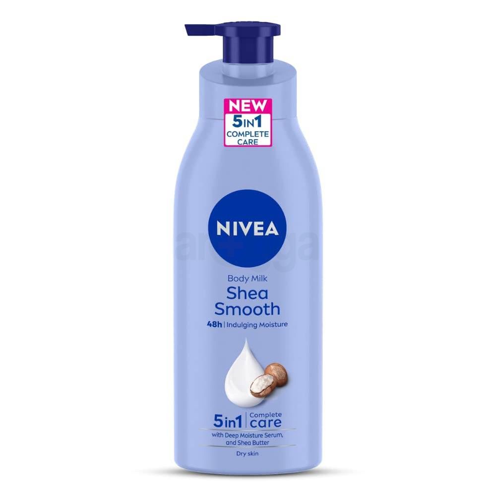 Nivea 48hr 5 in 1 Smooth Sensation Deep Moisture Serum Body Lotion with Shea Butter for Dry Skin  