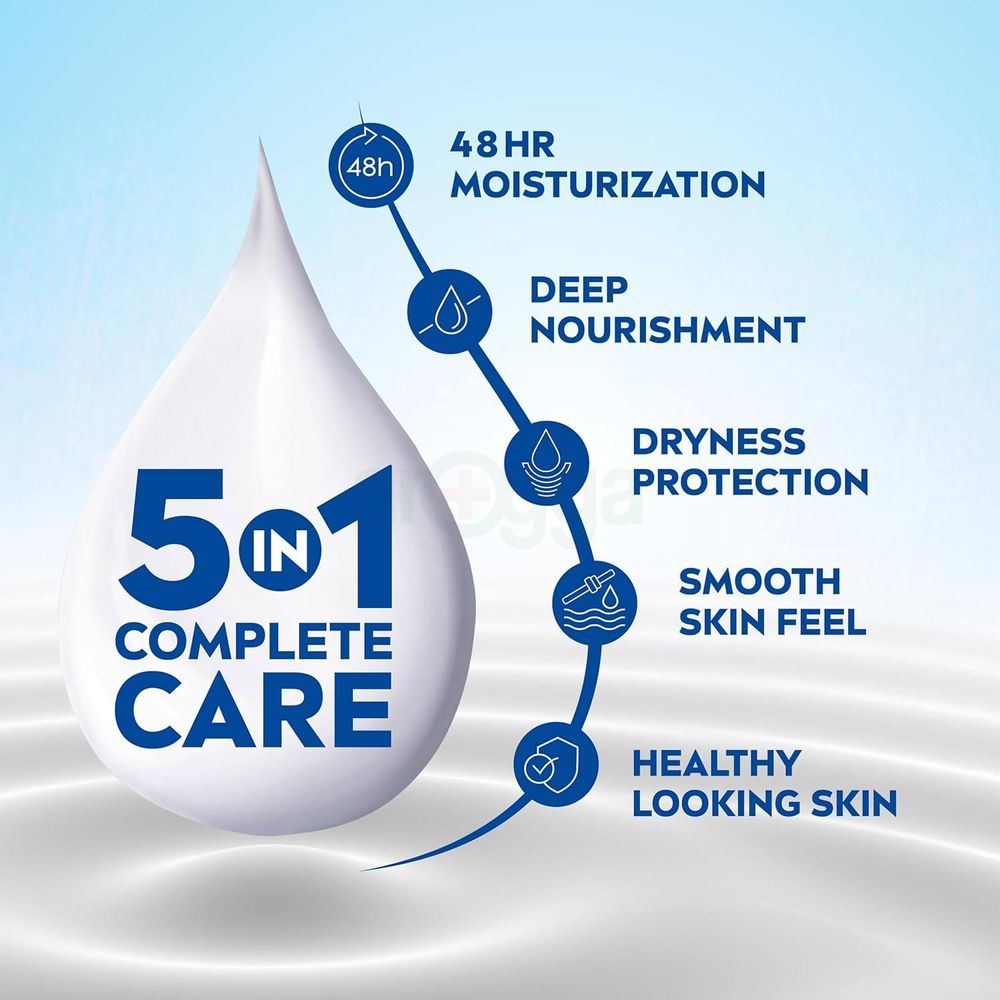 Nivea 48hr 5 in 1 Smooth Sensation Deep Moisture Serum Body Lotion with Shea Butter for Dry Skin  